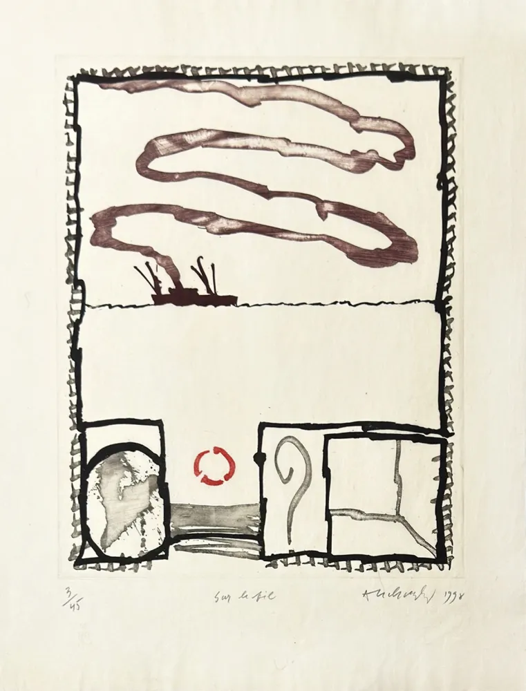 Grabado Alechinsky - Sur le fil 