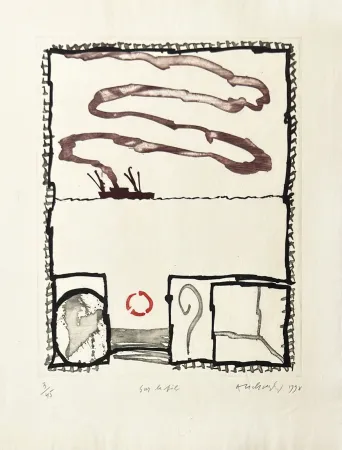 Grabado Alechinsky - Sur le fil 