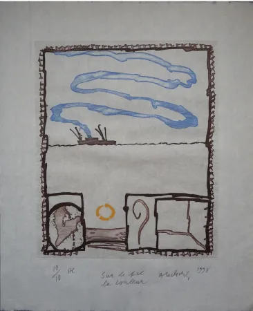 Grabado Alechinsky - Sur le Fil la couleur 