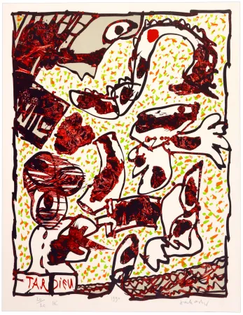 Litografía Alechinsky - Tardieu