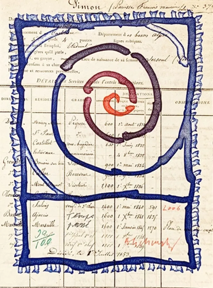 Grabado Alechinsky - Temps passé