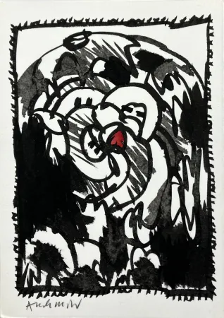 Sin Técnico Alechinsky -  Tête Bêche, 1987