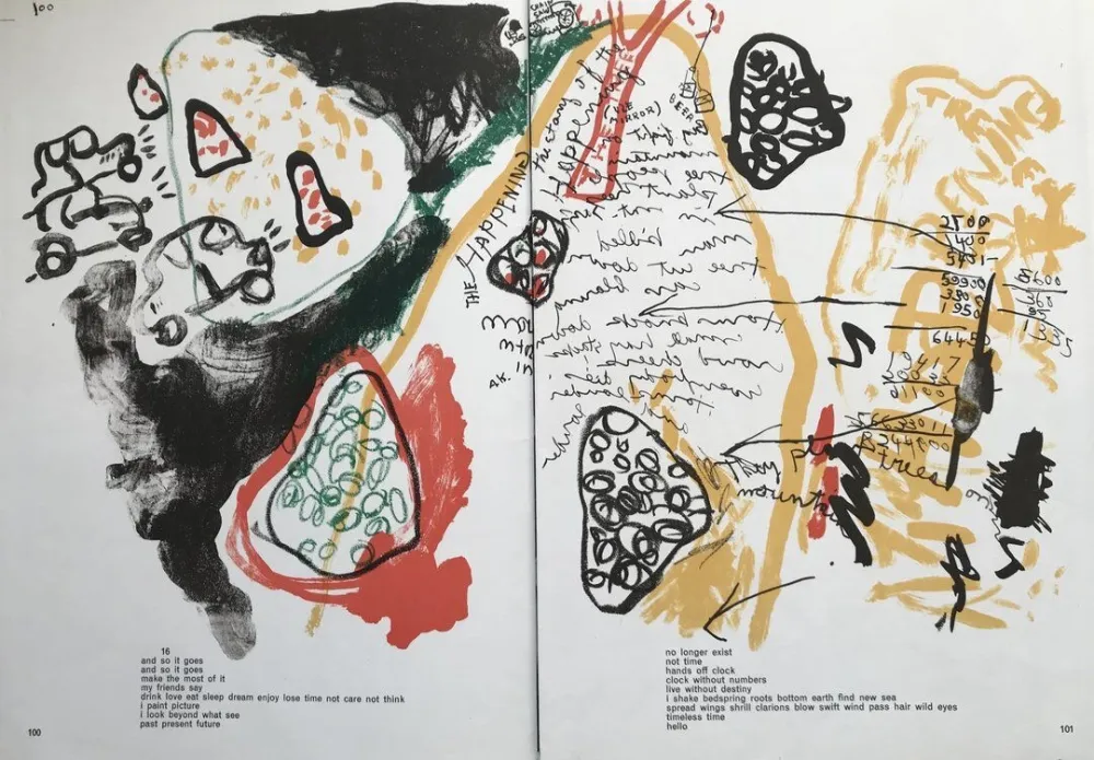 Litografía Alechinsky - The Happening (One Cent Life)