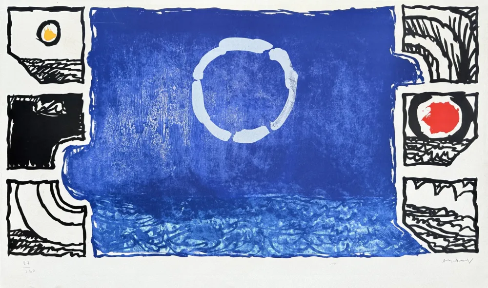 Litografía Alechinsky - Théatre pacifique