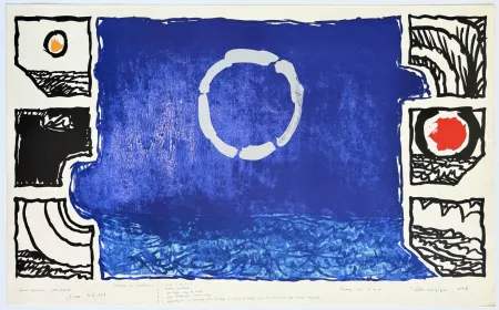 Litografía Alechinsky - Théatre pacifique