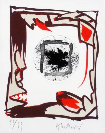 Litografía Alechinsky - Tiens 