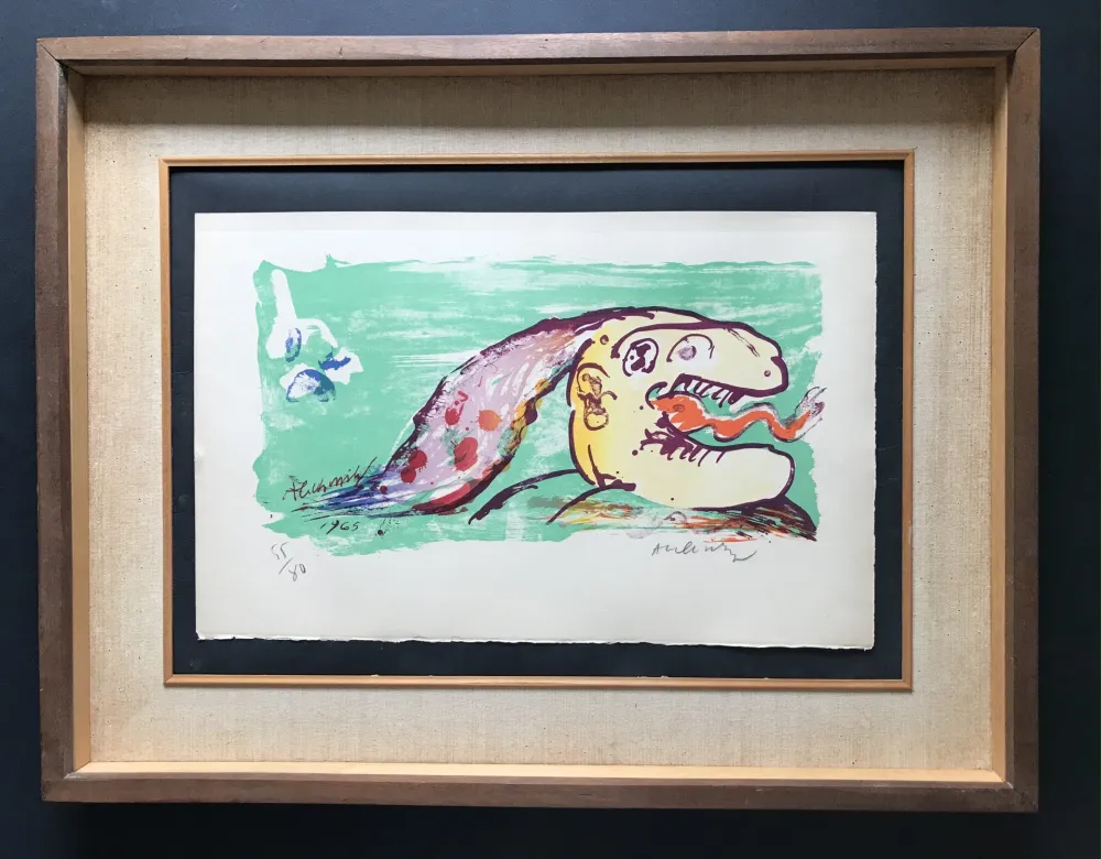 Litografía Alechinsky - Tiireur de langue profilé