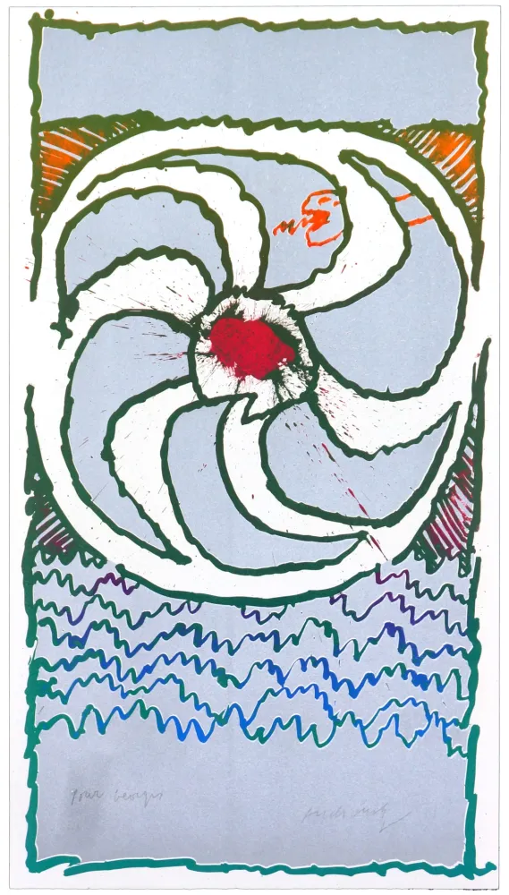 Litografía Alechinsky - Tout à trac