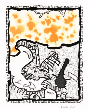 Linograbado Alechinsky - Traité des excitants modernes 04