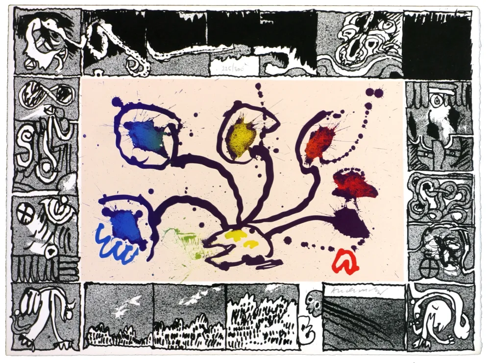 Litografía Alechinsky - Tribord