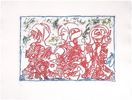 Aguafuerte Alechinsky - Trois désordinateurs