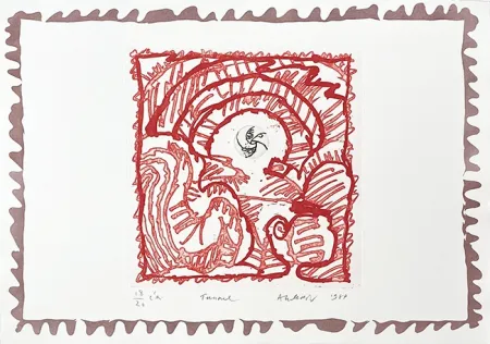 Grabado Alechinsky - Tunnel