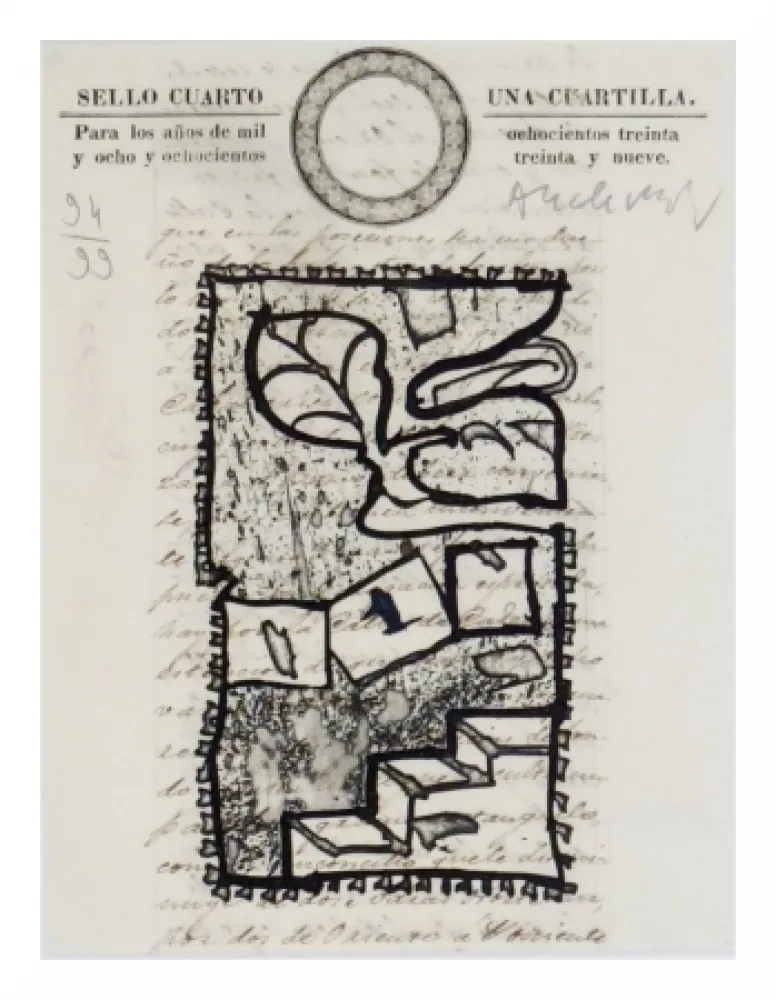 Aguafuerte Alechinsky - Una Cuartilla