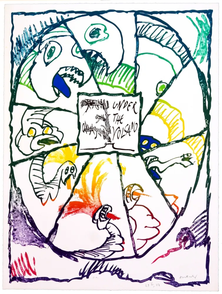 Litografía Alechinsky - Under de Volcano