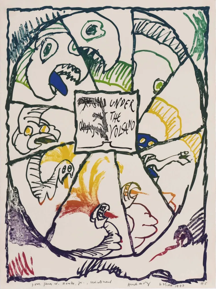 Litografía Alechinsky - Under the Volcano