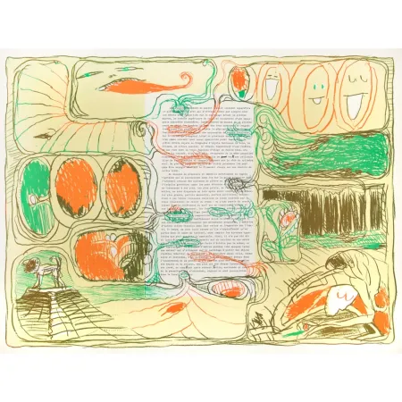 Litografía Alechinsky - Untitled