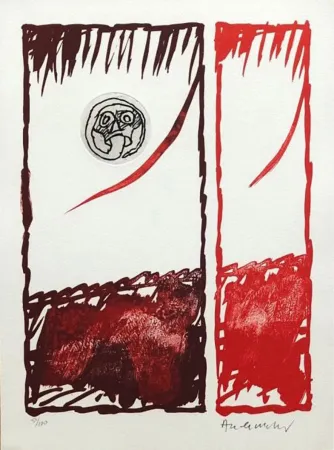 Aguafuerte Alechinsky - '' Vaccillations ''