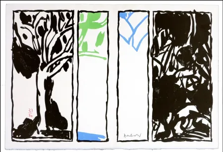 Litografía Alechinsky - Vaccillations