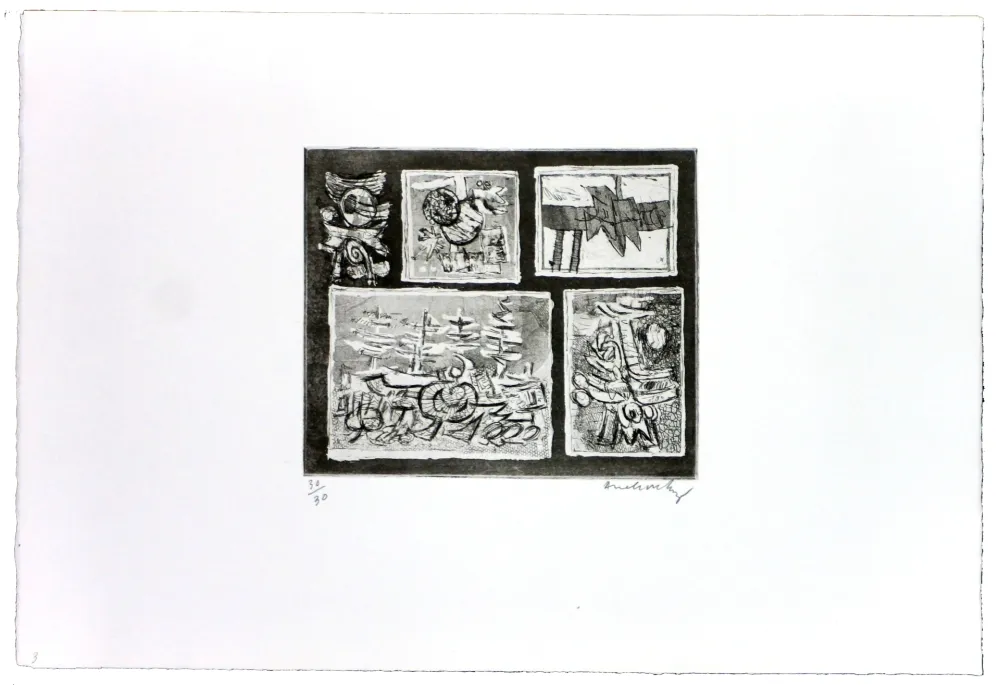 Aguafuerte Alechinsky - Végétal