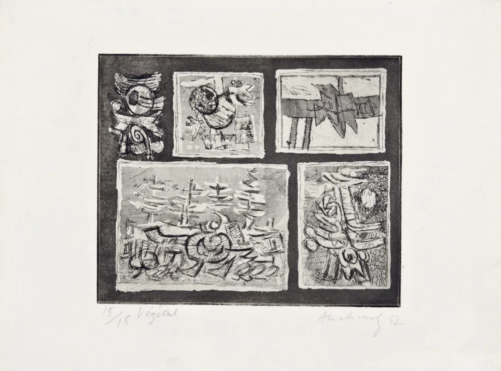 Aguafuerte Alechinsky - Végétal