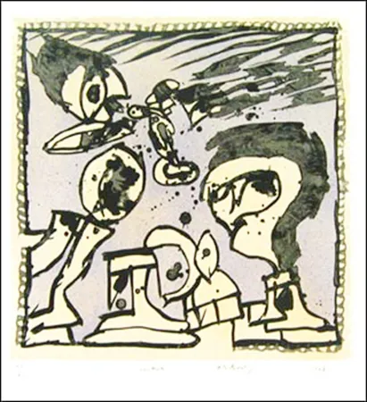 Litografía Alechinsky - Vendredi 