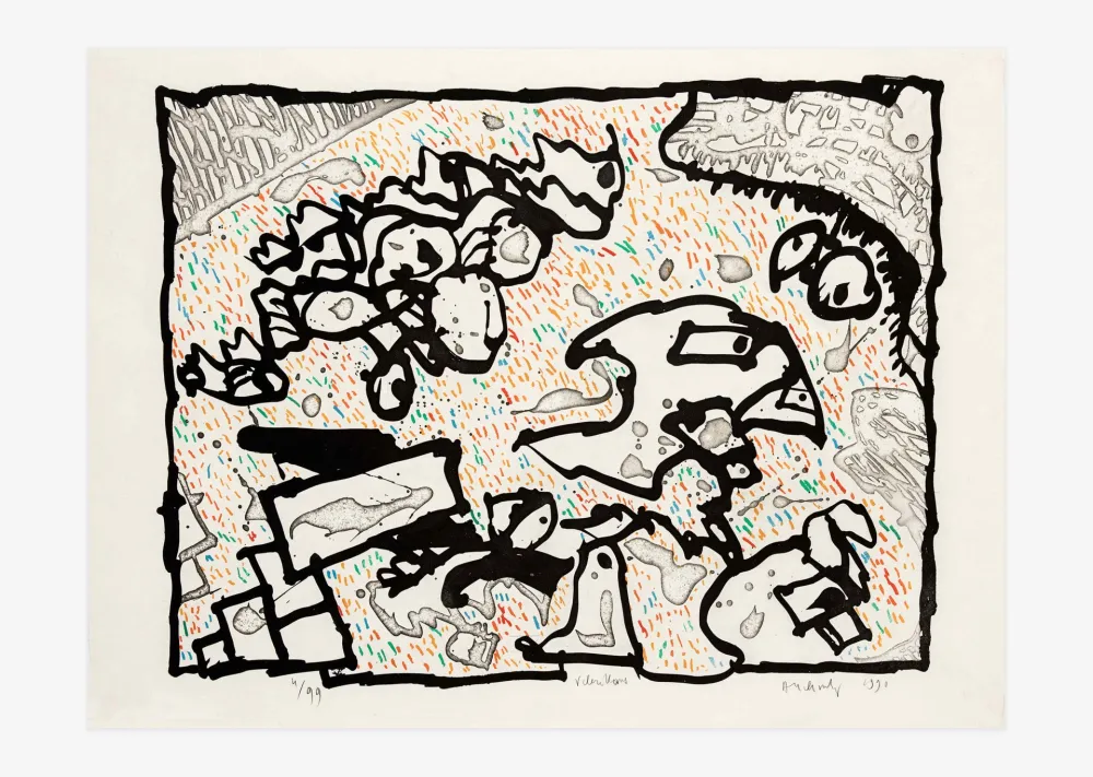 Grabado Alechinsky - Vibrions (couleur)