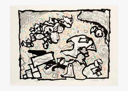 Grabado Alechinsky - Vibrions (couleur)