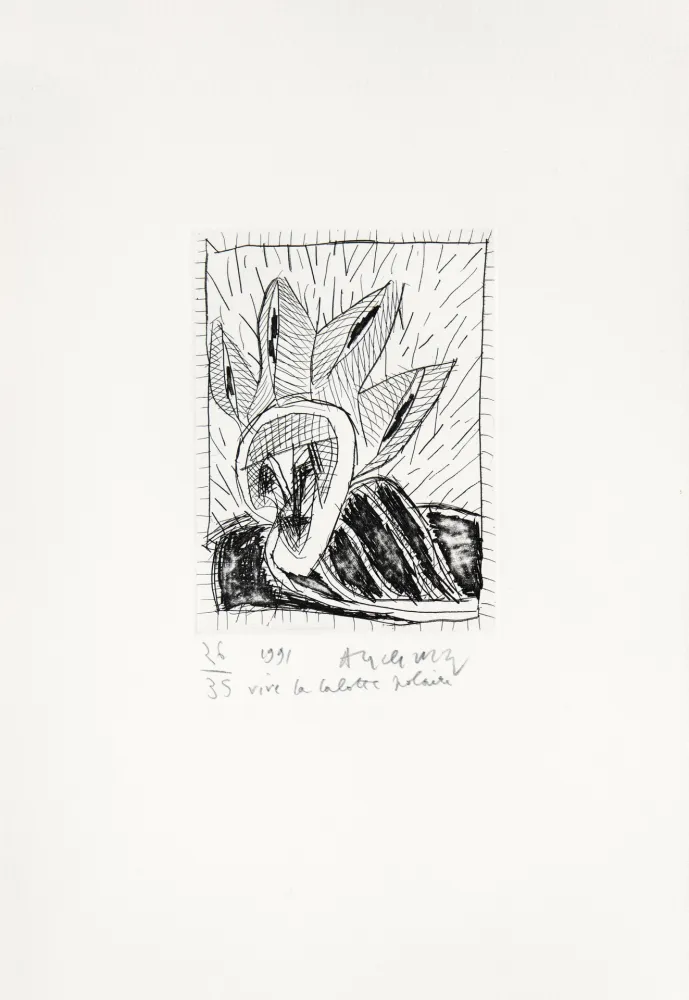 Grabado Alechinsky - Vive la calotte polaire