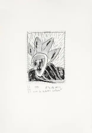 Grabado Alechinsky - Vive la calotte polaire