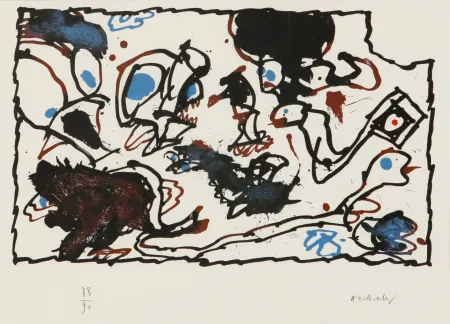 Litografía Alechinsky - Vivier