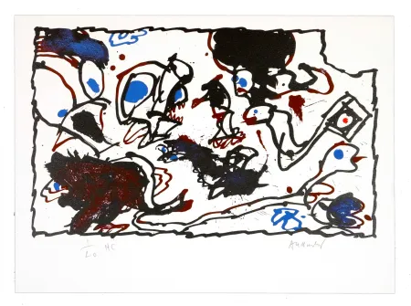 Litografía Alechinsky - Vivier