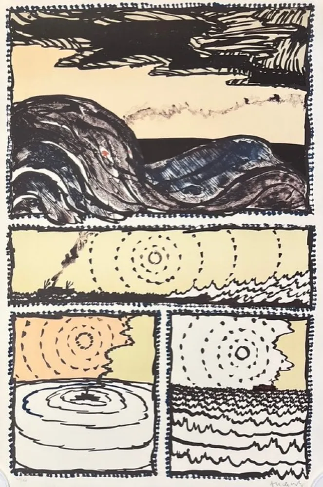 Litografía Alechinsky - Volturno
