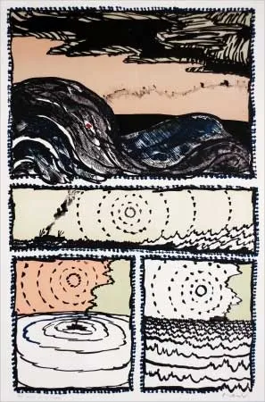 Litografía Alechinsky - Volturno 2