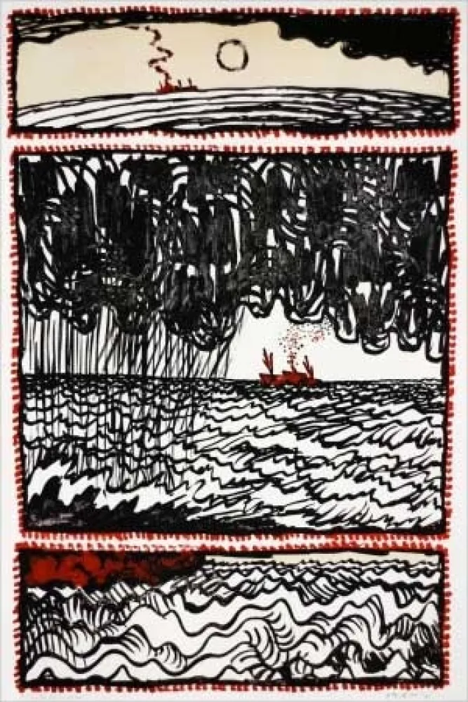 Litografía Alechinsky - Volturno 3