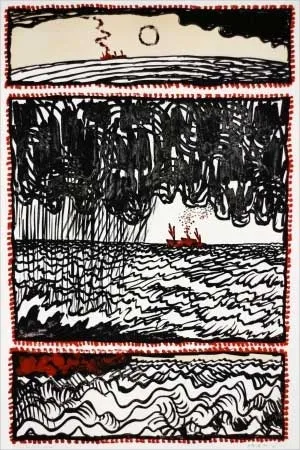 Litografía Alechinsky - Volturno 3