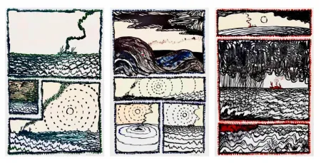 Litografía Alechinsky - Volturno I, II, III