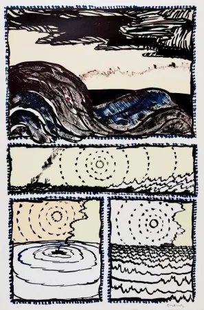 Litografía Alechinsky - Volturno II