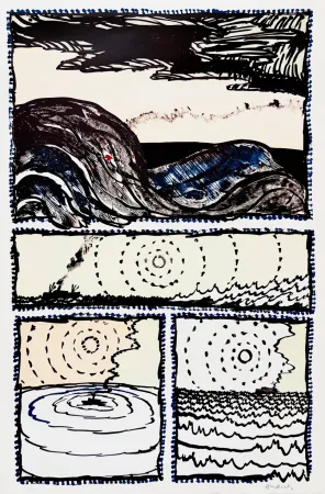 Litografía Alechinsky - Volturno II