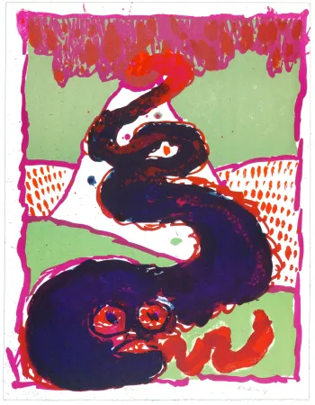 Litografía Alechinsky - Vulcanalogies I