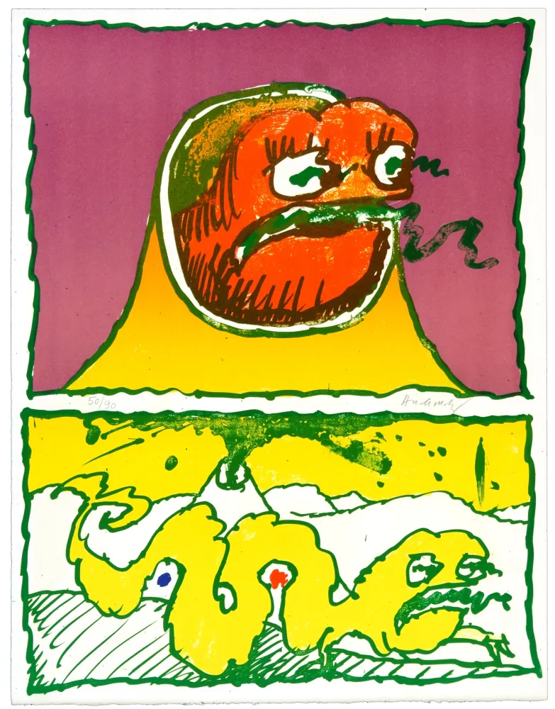 Litografía Alechinsky - Vulcanalogies IV