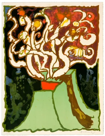 Litografía Alechinsky - Vulcanalogies V