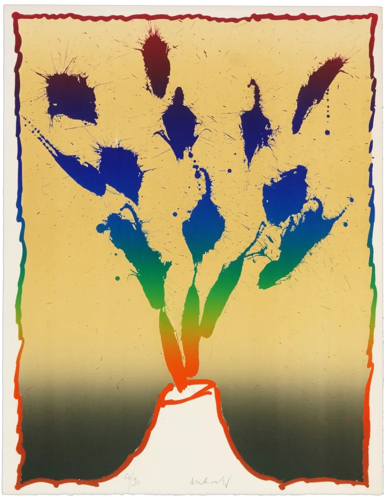 Litografía Alechinsky - Vulcanalogies VII