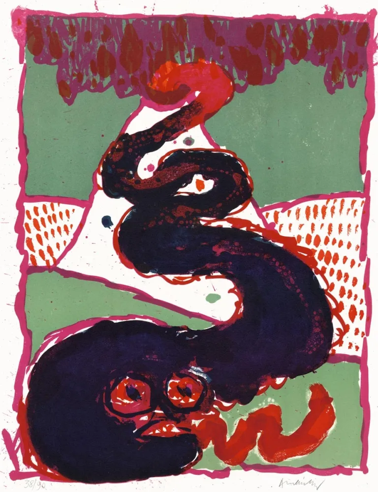 Litografía Alechinsky - Vulcanologie