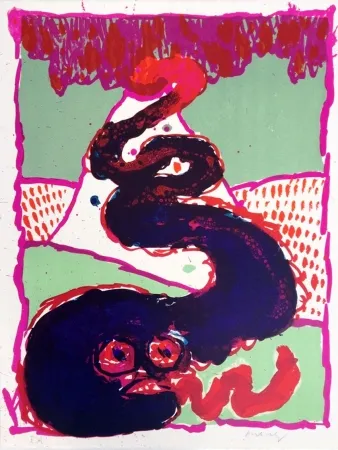 Litografía Alechinsky - Vulcanologie B