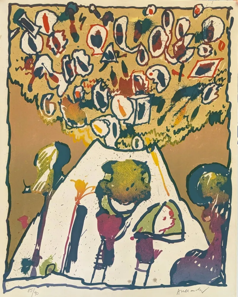 Litografía Alechinsky - Vulcanologie - planche 6 