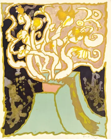 Litografía Alechinsky - Vulcanologie - planche 7 