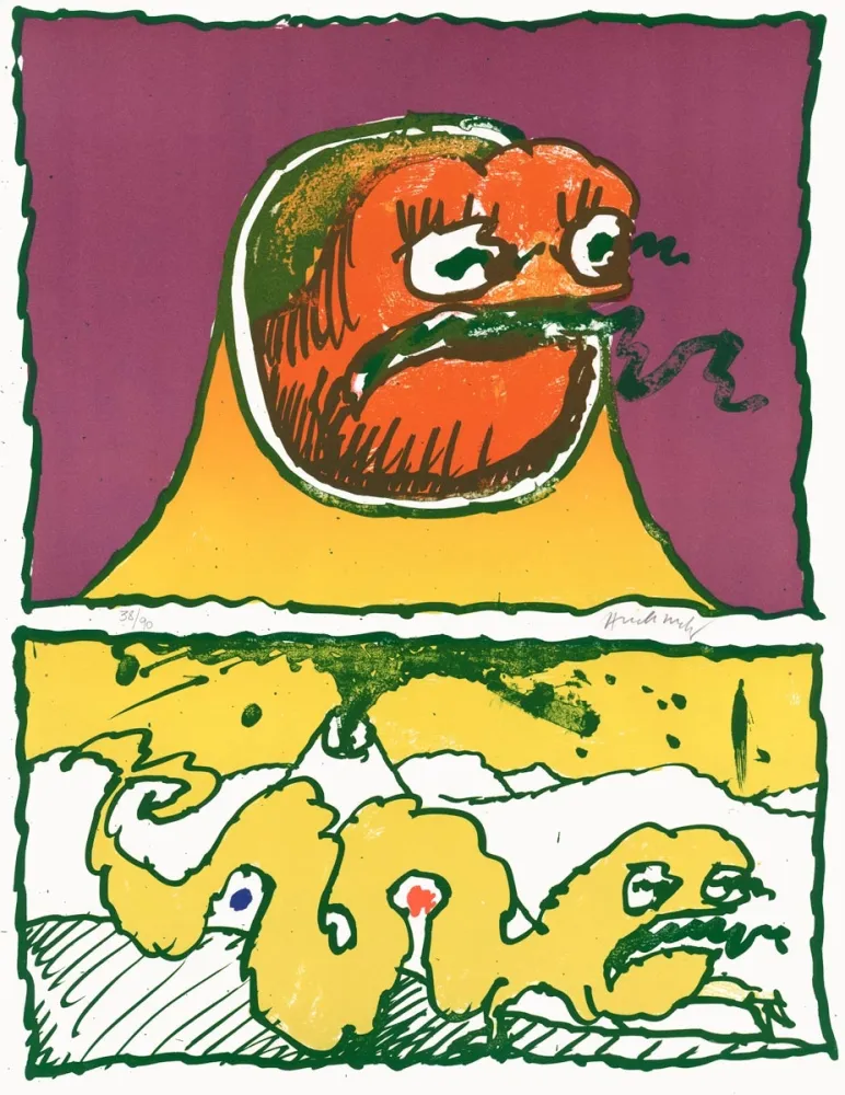 Litografía Alechinsky - Vulcanologies