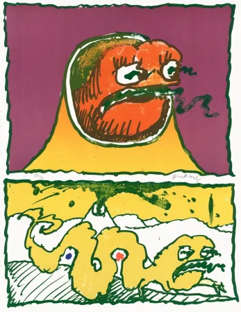 Litografía Alechinsky - Vulcanologies