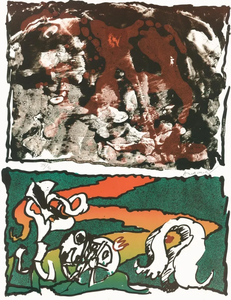 Litografía Alechinsky - Vulcanologies