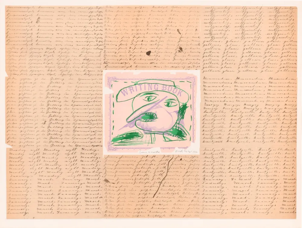 Litografía Alechinsky - Writing book